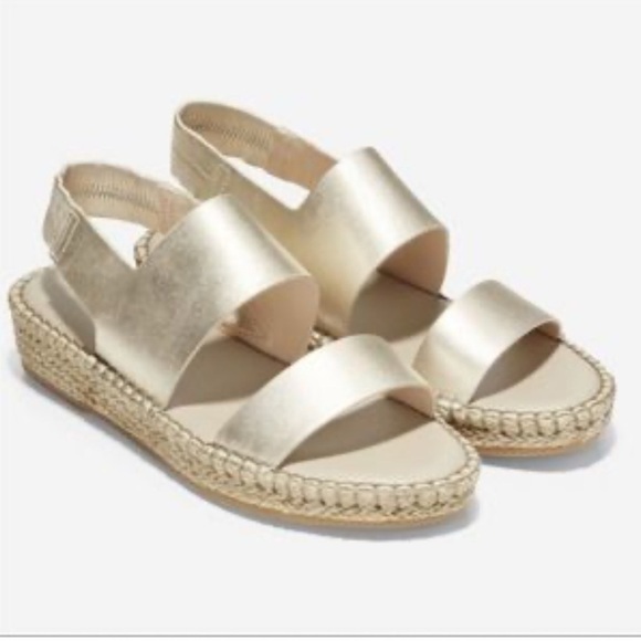 Cole Haan Shoes - Cole Haan espadrilles sandals gold sz 11 new without tags